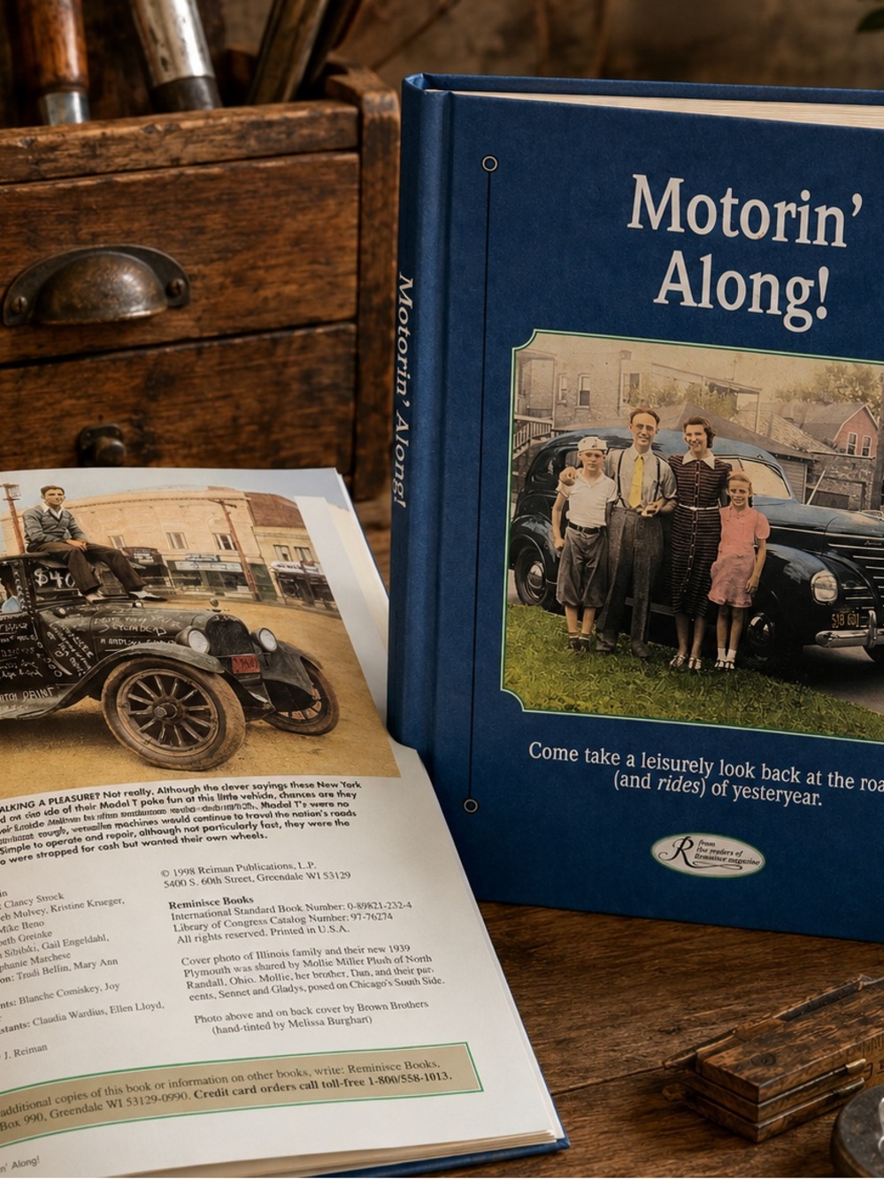 Motorin' Along! Blue Hardcover Book - Home Accents